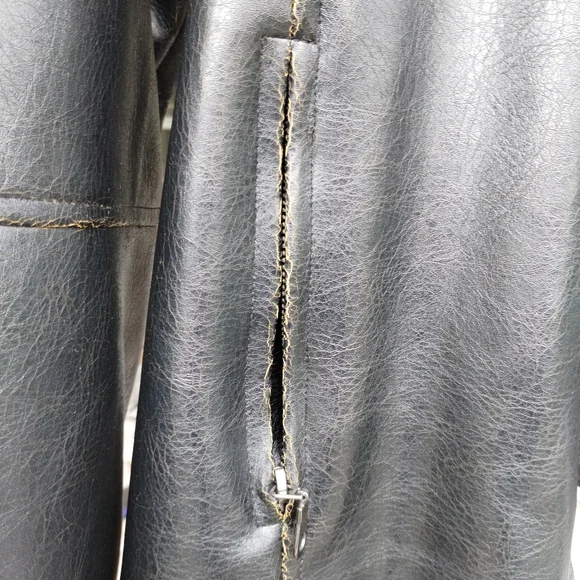 Rock And Chrome Black Faux Leather Jacket - Picture 3 of 8